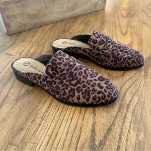 Bella Vita Animal Leopard Print Loafer/Mule/Clog Women’s Size 7.5